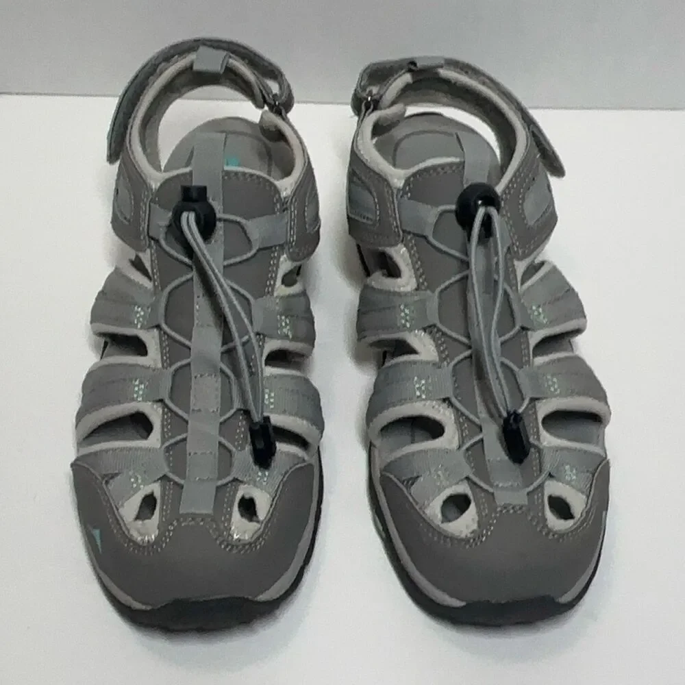 Pacific Mountain Ascot Sandals US 9.5 EUR 41 Grey Adjustable Bungee